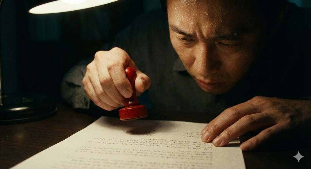 도장 찍는 이미지